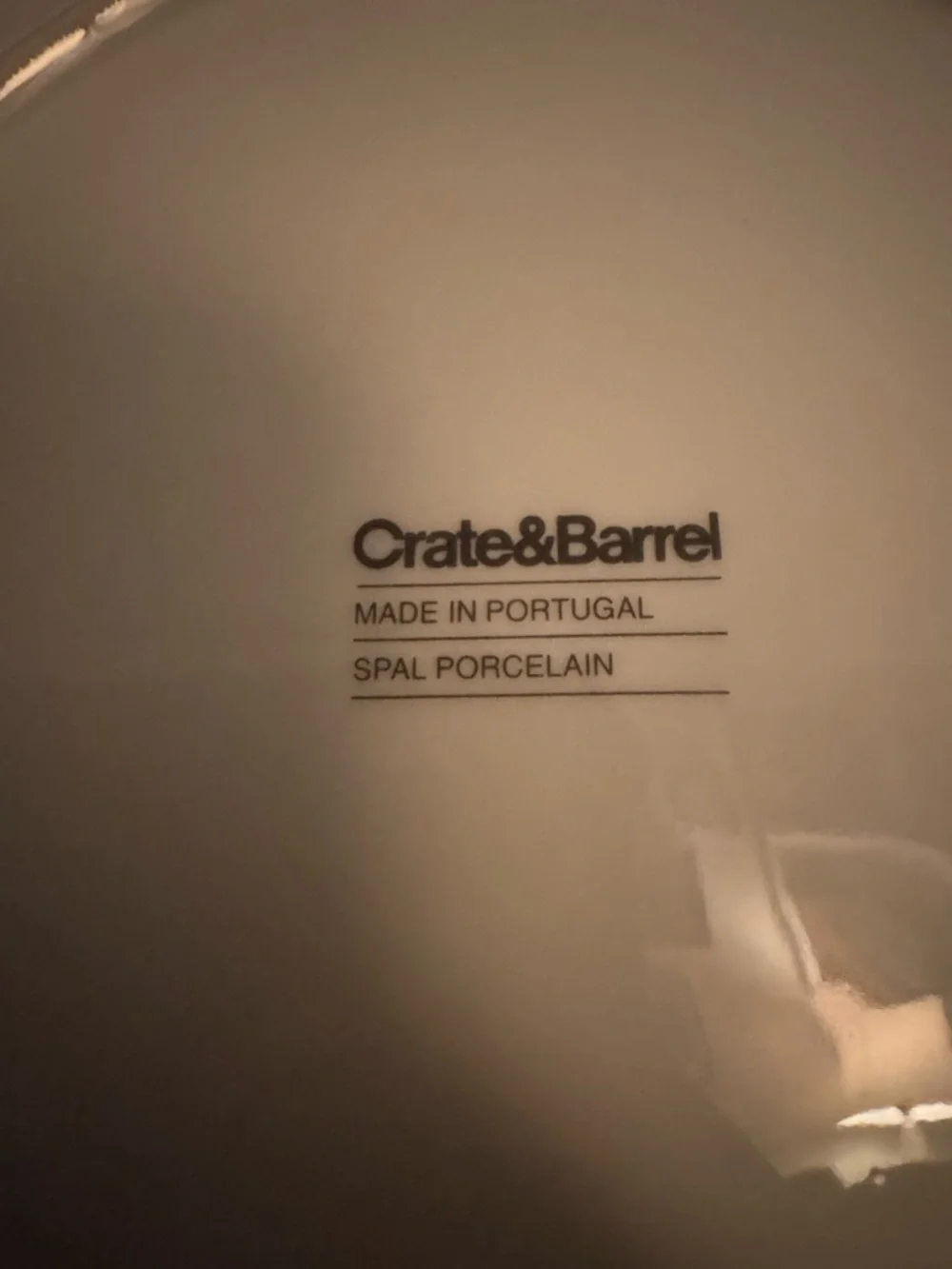 Crate&Barrel Roulette White Porcelain Dinner Plate - set of 3